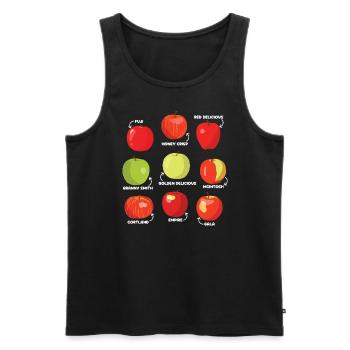 Arten von Äpfeln Apple Liebhaber Apple Orchard Pic - Männer Premium Bio Tank Top - Schwarz - Vorne - AI Model Male 178 light (178cm)