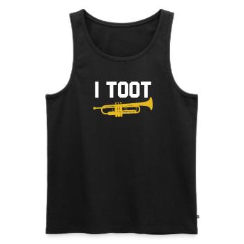 Ich toot Funny Jazz Trompetenspieler Jazz School B - Männer Premium Bio Tank Top - Schwarz - Vorne - Michal (187cm)
