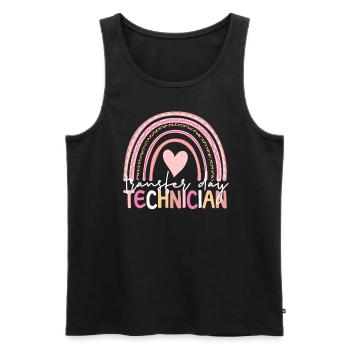 Übertragungstagstechniker Boho Regenbogen in vitro - Männer Premium Bio Tank Top - Schwarz - Vorne - Michal (187cm)