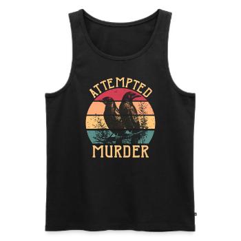 Versuchter Mord Edgar Allan Poe Mord an Krähen - Männer Premium Bio Tank Top - Schwarz - Vorne - Michal (187cm)