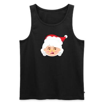 Frau Claus Emoticons nicht amüsierte Weihnachten F - Männer Premium Bio Tank Top - Schwarz - Vorne - Michal (187cm)