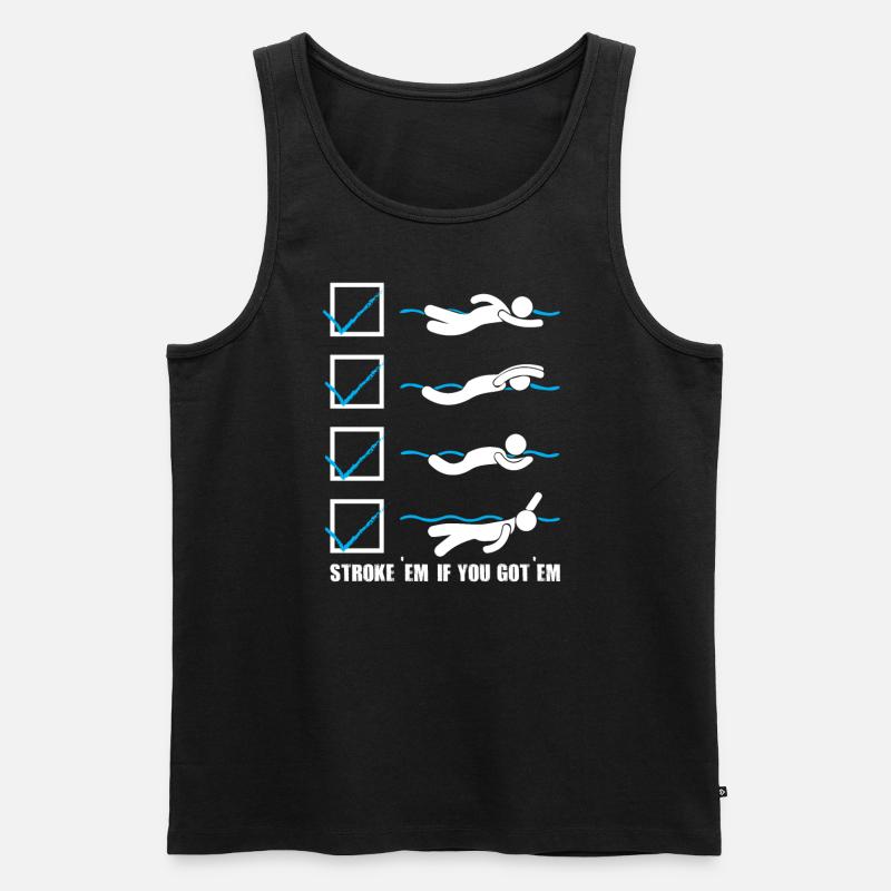 Schlagan - Männer Premium Bio Tank Top - Schwarz