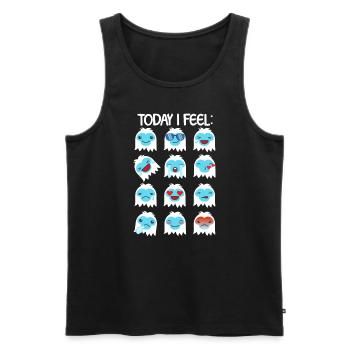 Abscheuliche Schneemann -Emoticons heute fühle ich - Männer Premium Bio Tank Top - Schwarz - Vorne - Michal (187cm)