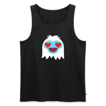 Herzaugen abscheulich Schneemann EmoticonYeti Emot - Männer Premium Bio Tank Top - Schwarz - Vorne - Michal (187cm)