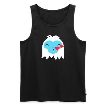 Küsse abscheuliche Schneemann Emoticon blasennochk - Männer Premium Bio Tank Top - Schwarz - Vorne - Michal (187cm)