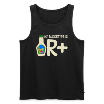 Mein Bloodype ist eine positive Ranch -Dressing - Männer Premium Bio Tank Top - Schwarz - Vorne - AI Model Male 178 light (178cm)