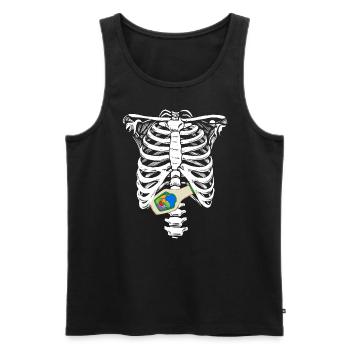 Skelett Rippcage Ranch Lustige Ranch DressingSkele - Männer Premium Bio Tank Top - Schwarz - Vorne - Michal (187cm)