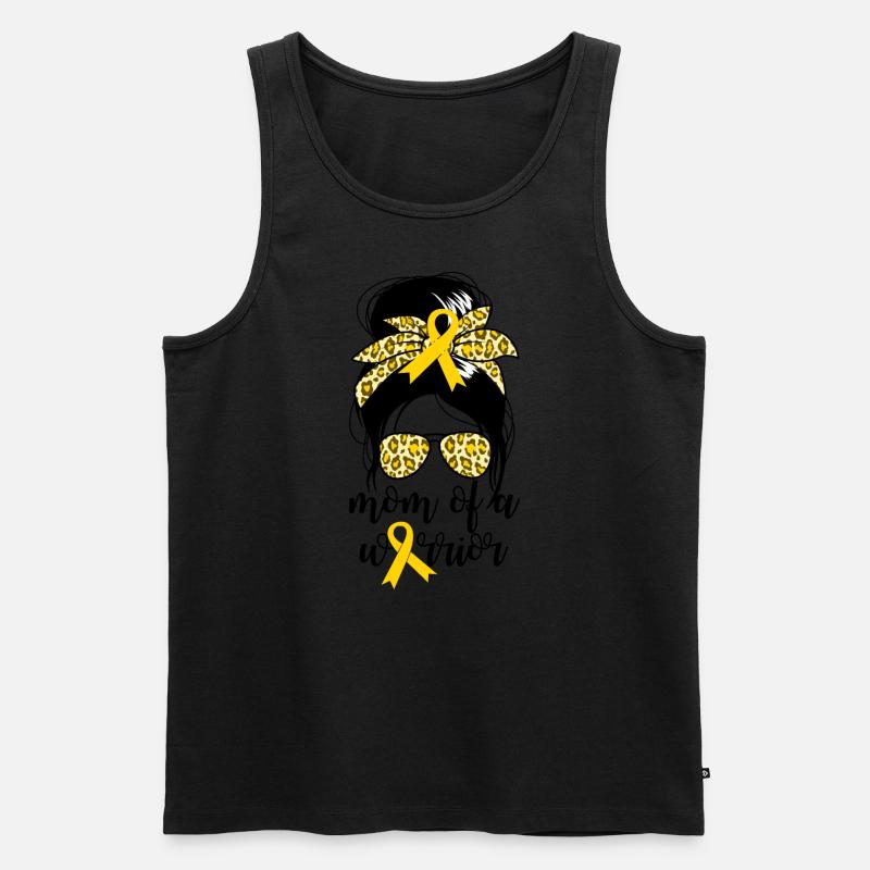 Mutter eines KriegerkrebskrebsbewusstseinsMutter e - Männer Premium Bio Tank Top - Schwarz