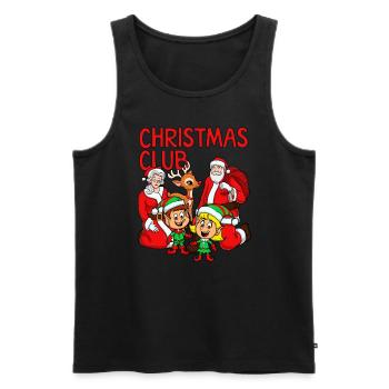 Weihnachtsclub Männer Frauen Kinder Weihnachtsclub - Männer Premium Bio Tank Top - Schwarz - Vorne - AI Model Male 178 light (178cm)