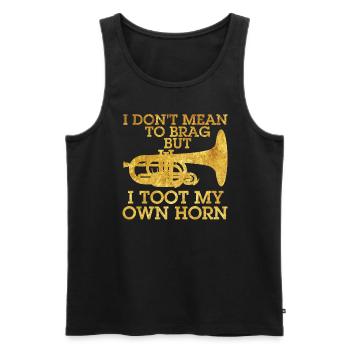 Will nicht prahlen, ich totze mein eigenes Hornmel - Männer Premium Bio Tank Top - Schwarz - Vorne - Michal (187cm)