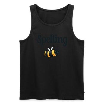 Spelling bee buzzed bee spelling contest - Men's Premium Organic Tank Top - black - Front - AI Model Male 178 light (178cm)