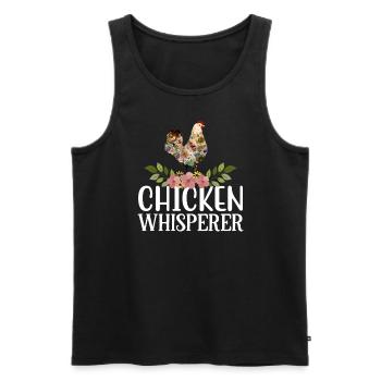 Chicken Whisperer Farmer Poulet Whisperere pour femmes - Débardeur bio Premium Homme - noir - Devant - Michal (187cm)