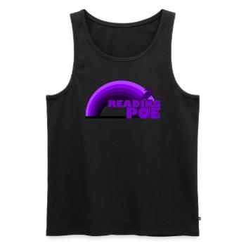Reading Poe Raven Emo Rainbow Edgar Allan Poe - Men's Premium Organic Tank Top - black - Front - Michal (187cm)