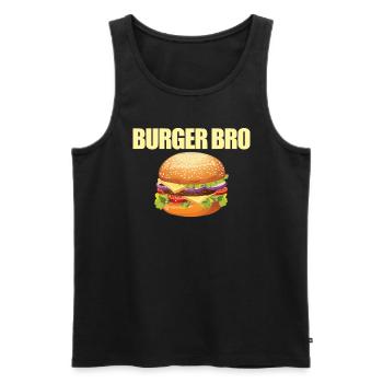 Burger Bro CheeseBurger Liebhaber Burger Foodie Bu - Männer Premium Bio Tank Top - Schwarz - Vorne - Michal (187cm)