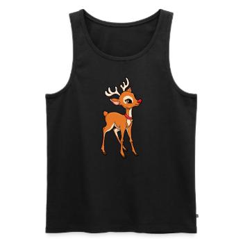 Weihnachtsrebeer Kinder Jungen Mädchen Weihnachten - Männer Premium Bio Tank Top - Schwarz - Vorne - AI Model Male 178 light (178cm)