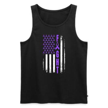 Lutte contre la violence domestique États-Unis Violence domestique - Débardeur bio Premium Homme - noir - Devant - AI Model Male 178 light (178cm)