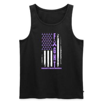 Lutte contre le cancer du pancréas USA Cancer du pancréas - Débardeur bio Premium Homme - noir - Devant - Michal (187cm)