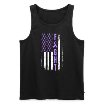 Lutte contre le cancer du pancréas USA Cancer du pancréas - Débardeur bio Premium Homme - noir - Devant - Michal (187cm)