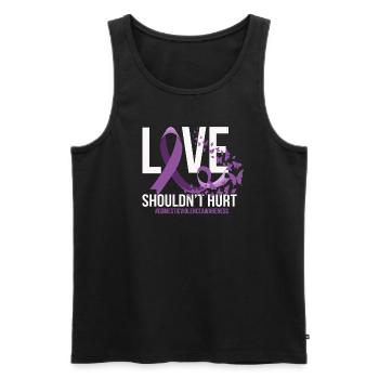 Liebe sollte häuslicher Gewaltbewusstsein nicht sc - Männer Premium Bio Tank Top - Schwarz - Vorne - Michal (187cm)