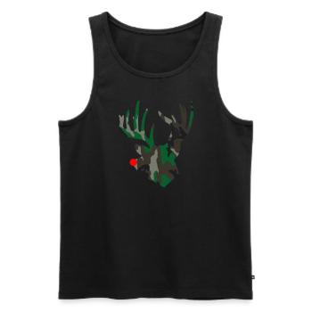 Camo Weihnachten Hirschjagd Camouflage Weihnachten - Männer Premium Bio Tank Top - Schwarz - Vorne - AI Model Male 178 light (178cm)