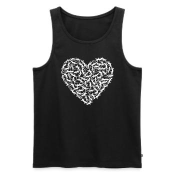 Haustier Gecko Echsen Herz Echsen Valentine Pet Ge - Männer Premium Bio Tank Top - Schwarz - Vorne - Michal (187cm)