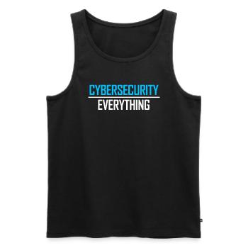Cybersicherheit über alles lustige Cybersicherheit - Männer Premium Bio Tank Top - Schwarz - Vorne - Michal (187cm)