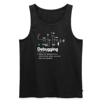Debugging -Definition von Cybersicherheit Cybersic - Männer Premium Bio Tank Top - Schwarz - Vorne - Michal (187cm)