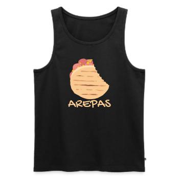 Arepas lustige kolumbianische venezolanische Essen - Männer Premium Bio Tank Top - Schwarz - Vorne - Michal (187cm)