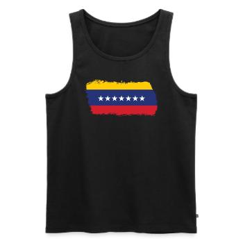 Venezuela Flagge stolze venezolanische Wurzeln Ven - Männer Premium Bio Tank Top - Schwarz - Vorne - Michal (187cm)