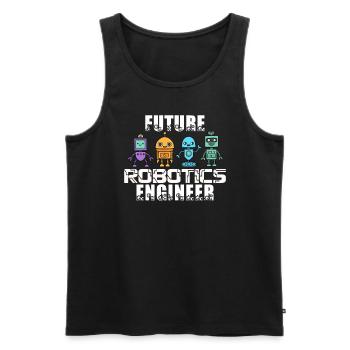 Zukünftiger Robotik -Ingenieur Roboter -Ingenieur - Männer Premium Bio Tank Top - Schwarz - Vorne - Michal (187cm)