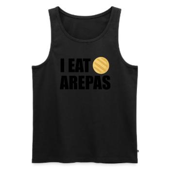 Ich esse arepas kolumbianische venezolanische late - Männer Premium Bio Tank Top - Schwarz - Vorne - Michal (187cm)