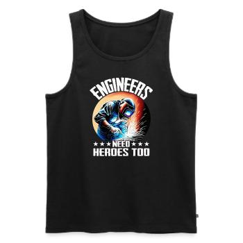 Ingenieure brauchen Helden zu Schweißerer Experten - Männer Premium Bio Tank Top - Schwarz - Vorne - Michal (187cm)