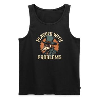 Geplagt von Problemen Medizin Funny Pest Doktor - Männer Premium Bio Tank Top - Schwarz - Vorne - Michal (187cm)
