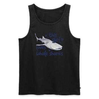Dieses Mädchen liebt Whale Haie süßer Mädchenwalha - Männer Premium Bio Tank Top - Schwarz - Vorne - Michal (187cm)