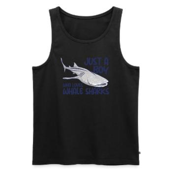 Nur ein Junge, der Whale Sharks Jungen Whale wächs - Männer Premium Bio Tank Top - Schwarz - Vorne - Michal (187cm)