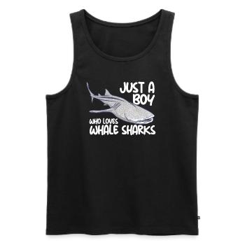 Nur ein Junge, der Whale Sharks Jungen Whale wächs - Männer Premium Bio Tank Top - Schwarz - Vorne - Michal (187cm)