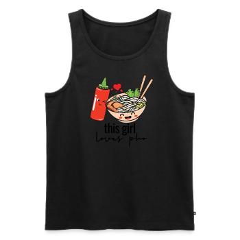 Dieses Mädchen liebt Pho Vietnamesisches Essen Fra - Männer Premium Bio Tank Top - Schwarz - Vorne - Michal (187cm)