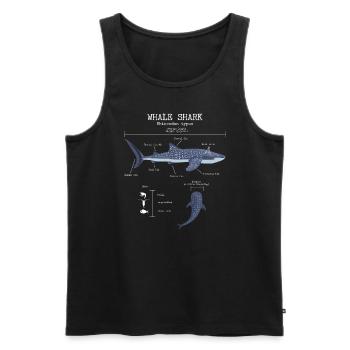 Whale Hai Anatomie Männer Kinderkinder Whale Hai - Männer Premium Bio Tank Top - Schwarz - Vorne - Michal (187cm)