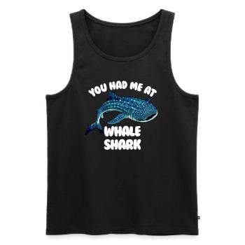 Du hattest mich im Whale Shark Funny Whale Shark - Männer Premium Bio Tank Top - Schwarz - Vorne - AI Model Male 178 light (178cm)