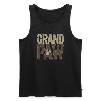 Opaw Funny Dog Opa Geschenk Opaw - Männer Premium Bio Tank Top - Schwarz - Vorne - Michal (187cm)