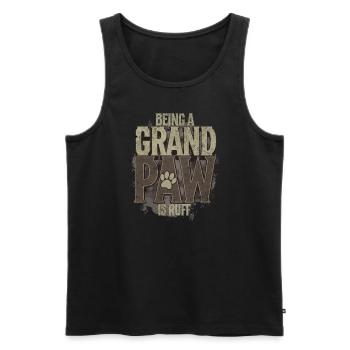 Ein Opaw zu sein ist Ruff Funny Dog Opa GeschenkGr - Männer Premium Bio Tank Top - Schwarz - Vorne - Michal (187cm)