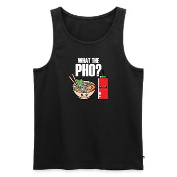 Was das pho lustige vietnamesisches Essen Pho punw - Männer Premium Bio Tank Top - Schwarz - Vorne - Michal (187cm)