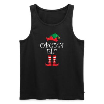Der obgyn Elf lustige Weihnachtsfest -Obgyn Weihna - Männer Premium Bio Tank Top - Schwarz - Vorne - AI Model Male 178 light (178cm)