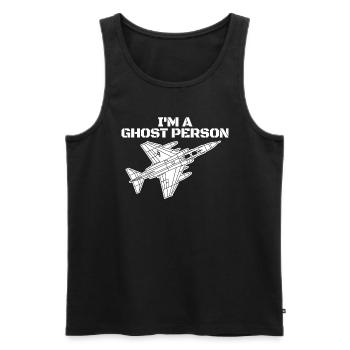 F-4 Phantom Ich bin ein Geisterperson Militär F4 P - Männer Premium Bio Tank Top - Schwarz - Vorne - AI Model Male 178 light (178cm)