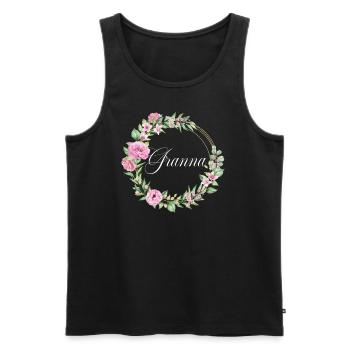 Granna Frauen Muttertag Oma Granna - Männer Premium Bio Tank Top - Schwarz - Vorne - Michal (187cm)