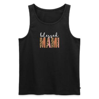Gesegnete Mami, Muttertag, spanische Mutter, Fraue - Männer Premium Bio Tank Top - Schwarz - Vorne - AI Model Male 178 light (178cm)