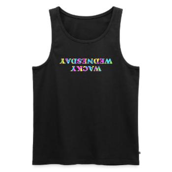Verrückter Mittwoch. Lustiges Missverhältnis. Verr - Männer Premium Bio Tank Top - Schwarz - Vorne - AI Model Male 178 light (178cm)