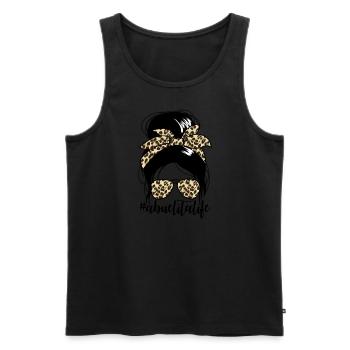 Abuelitalife Messy Bun Muttertag mexikanische Oma - Männer Premium Bio Tank Top - Schwarz - Vorne - Michal (187cm)