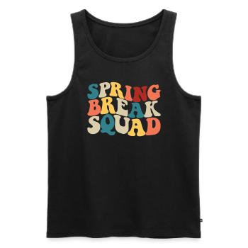 Spring Break Squad Retro Spring Break 2025 - Männer Premium Bio Tank Top - Schwarz - Vorne - Michal (187cm)