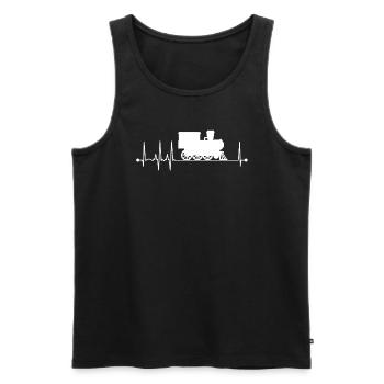 Choo Choo Train Heartbeat Engine Conductor Train - Männer Premium Bio Tank Top - Schwarz - Vorne - Michal (187cm)